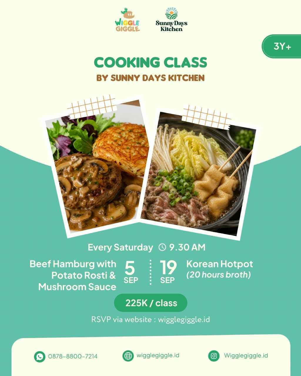 Cooking Class - Sunny Days Kitchen (September)