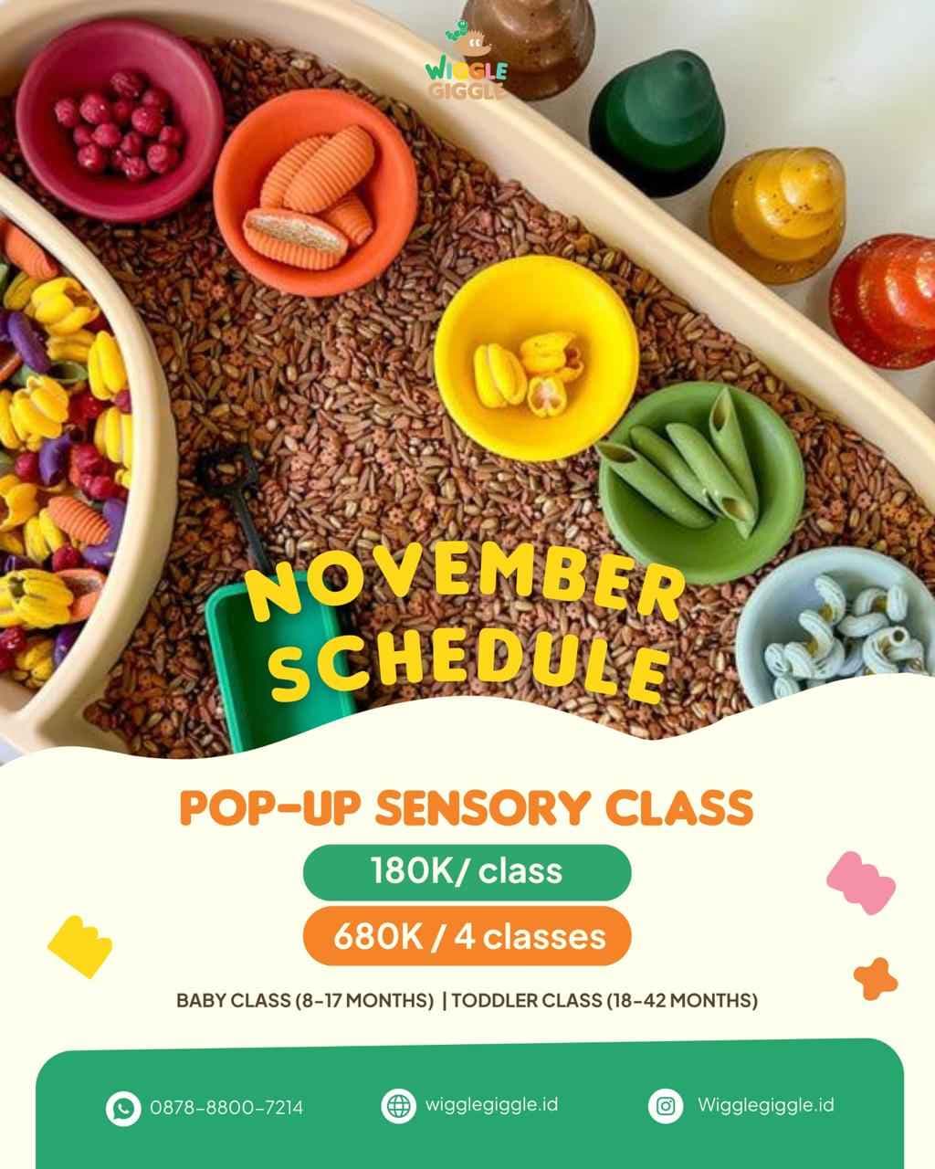 [BUNDLING] Pop Up Sensory Class - November (TODDLER CLASS)