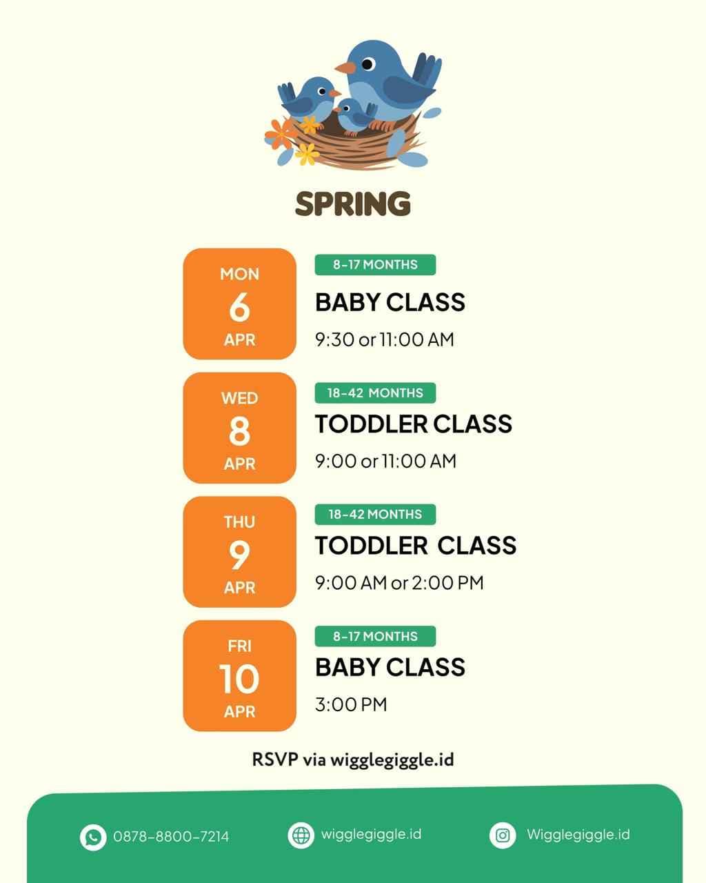 Sensory Class - Spring (TODDLER CLASS)