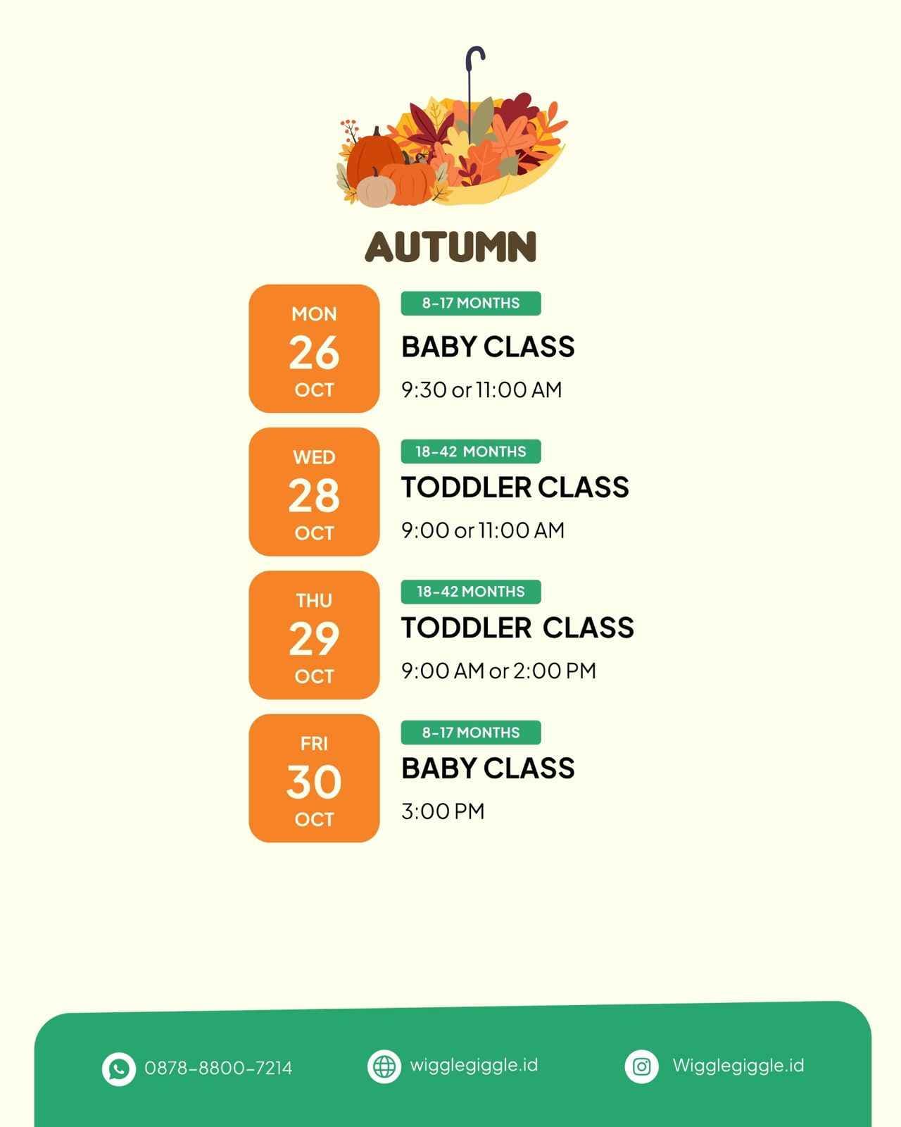 Sensory Class - Autumn (BABY CLASS)