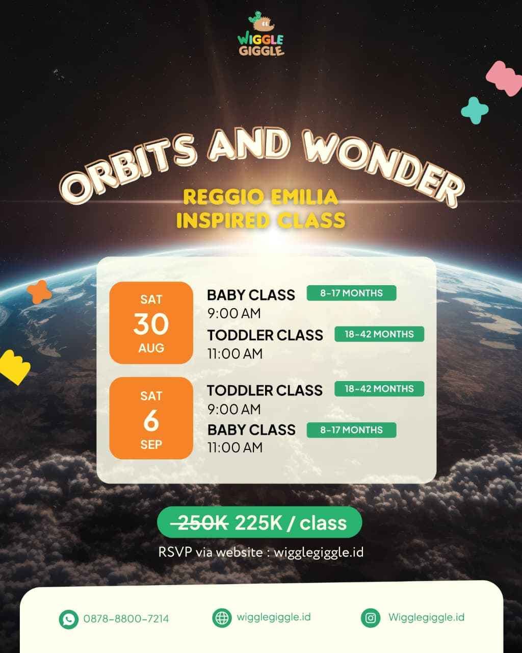 Reggio Emilia Inspired Class - Orbits and Wonders (TODDLER CLASS)