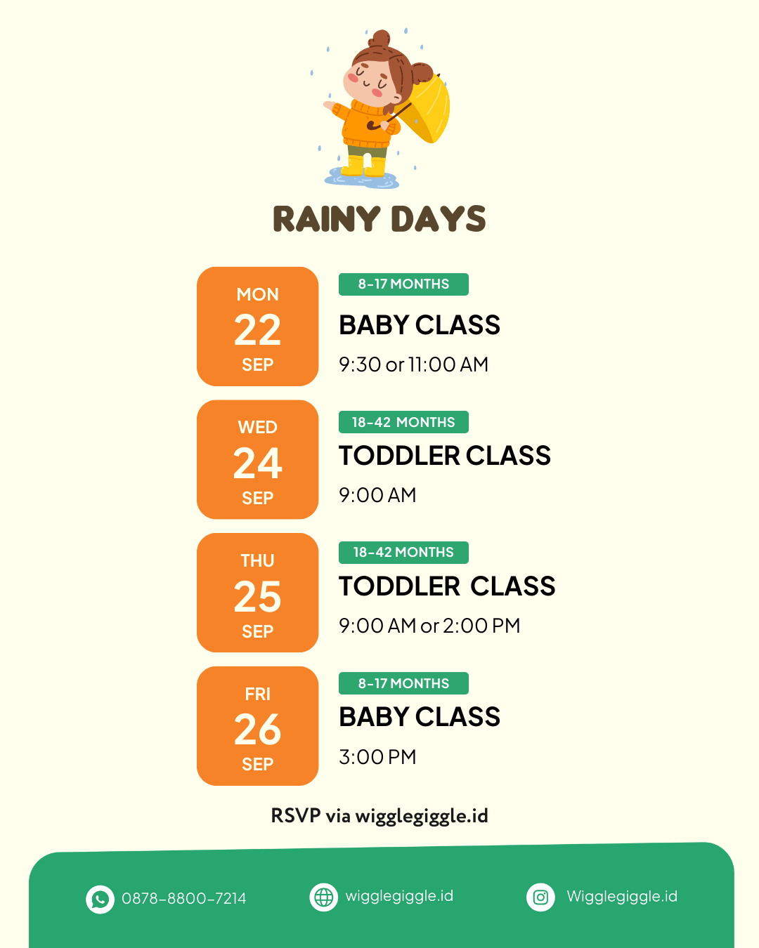 Sensory Class - Rainy Days (BABY CLASS)