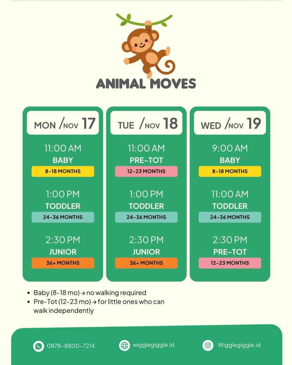 WG Move & Play - Animal Moves (PRE-TOT CLASS)