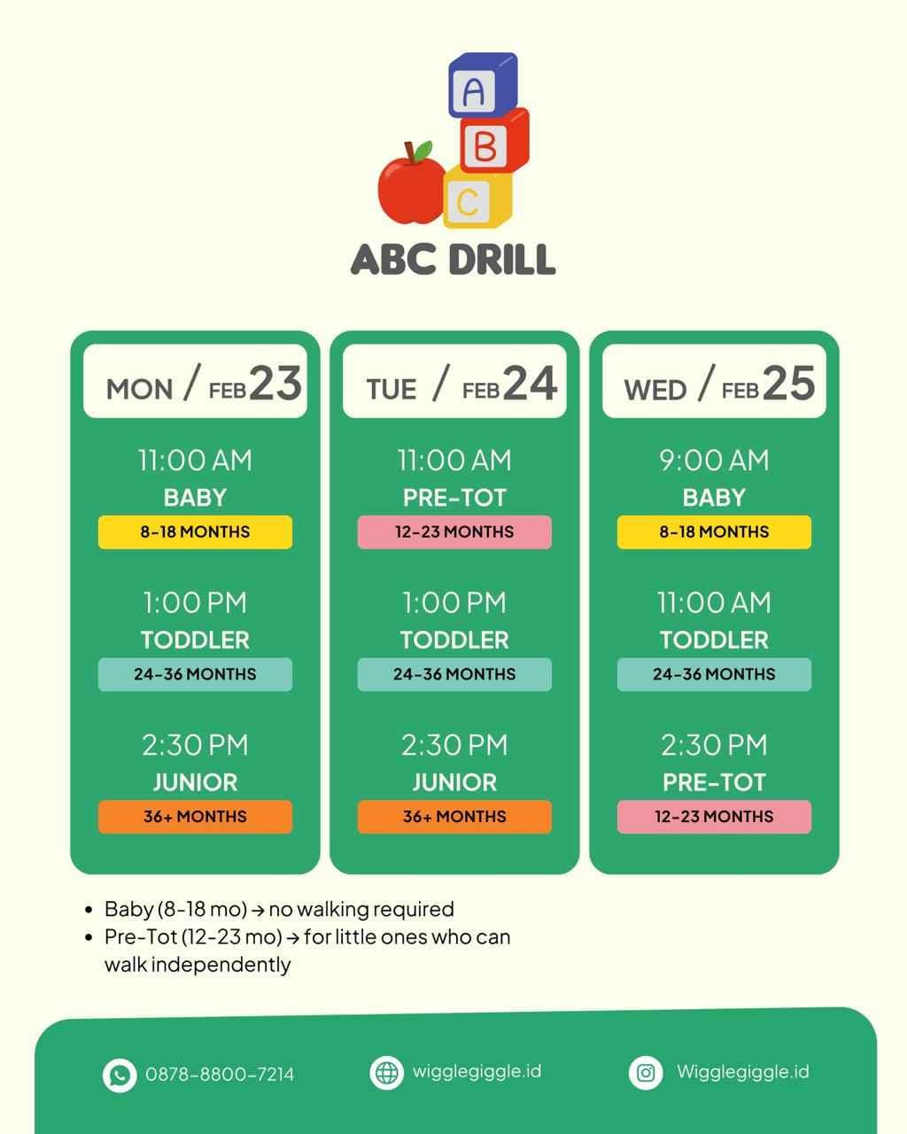 WG Move & Play - ABC Drill (BABY CLASS)