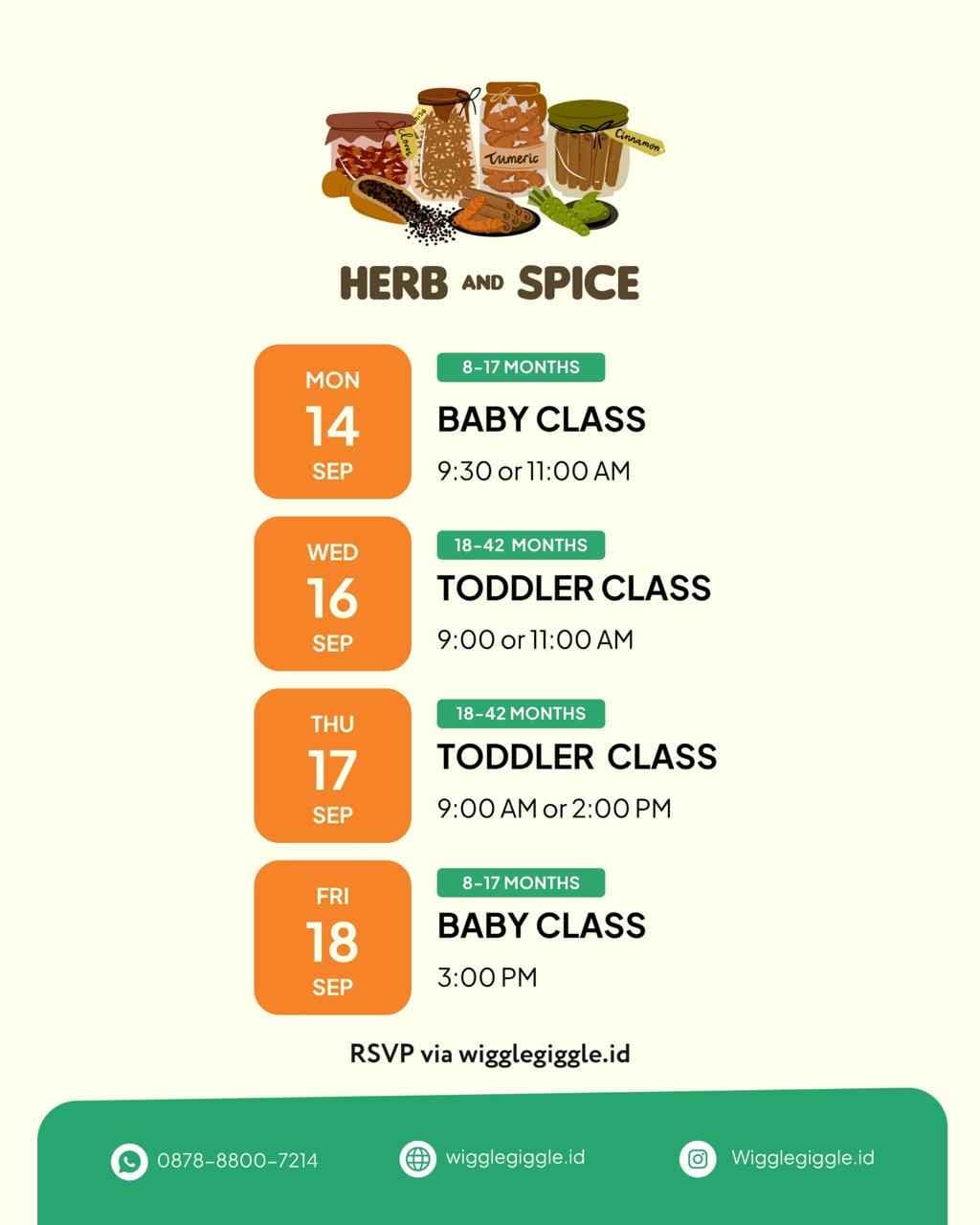 Sensory Class - Herb and Spice (TODDLER CLASS)