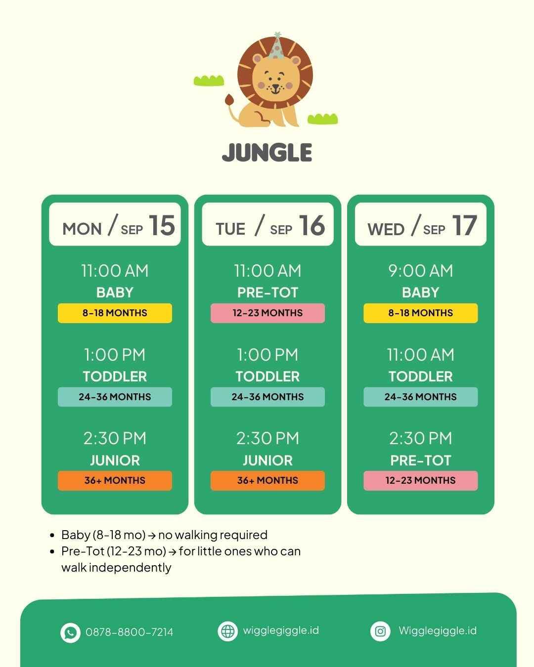 WG Move & Play - Jungle (PRE-TOT CLASS)
