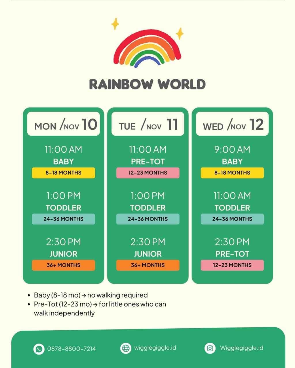 WG Move & Play - Rainbow World (PRE-TOT CLASS)