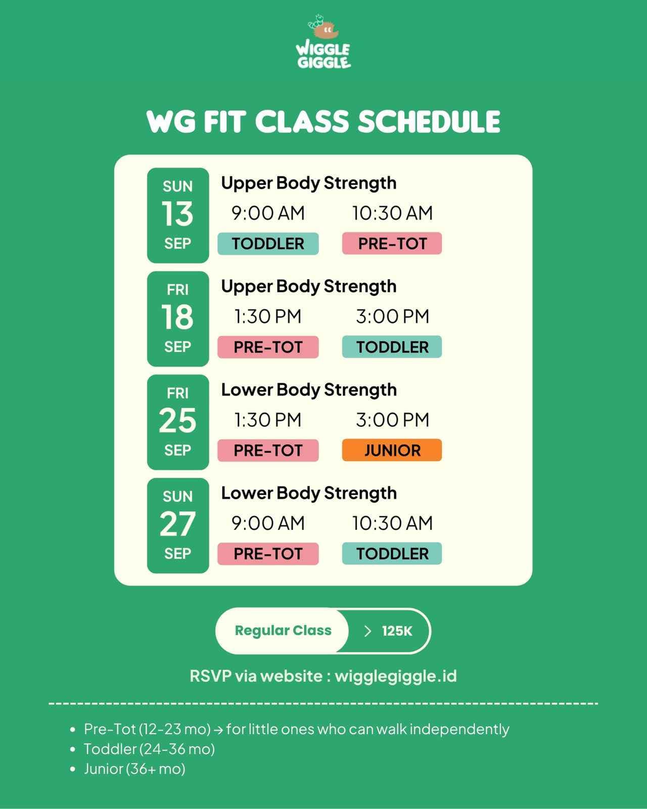 WG Fit - Lower Body Strength (PRE-TOT CLASS)