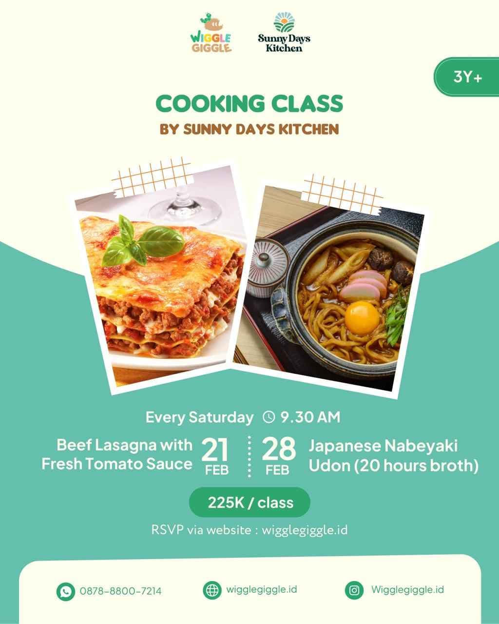 Cooking Class with Sunny Days Kitchen (February)